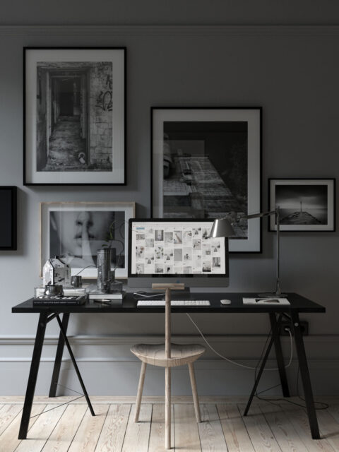 Desk corner 3DS MAX, Corona render.